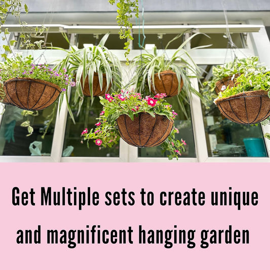 LaLaGreen 4 Pack Hanging Baskets