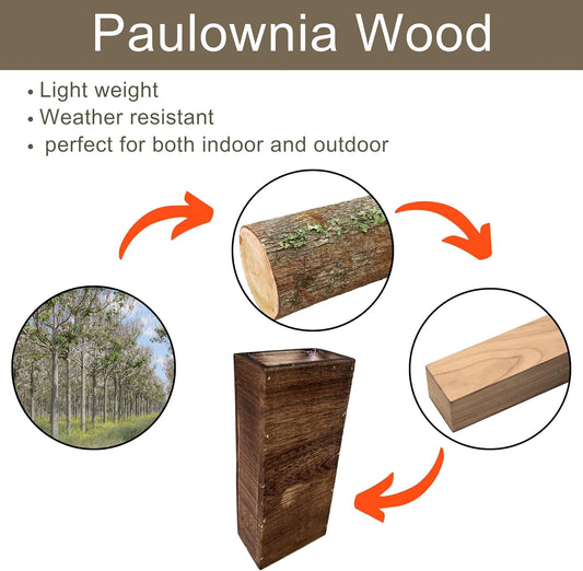 LaLaGreen 8 Pack Wood Wall Planters
